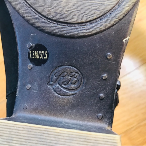 Size 7.5 | Lucky Brand Black Suede Ankle Boot - Picture 7 of 8